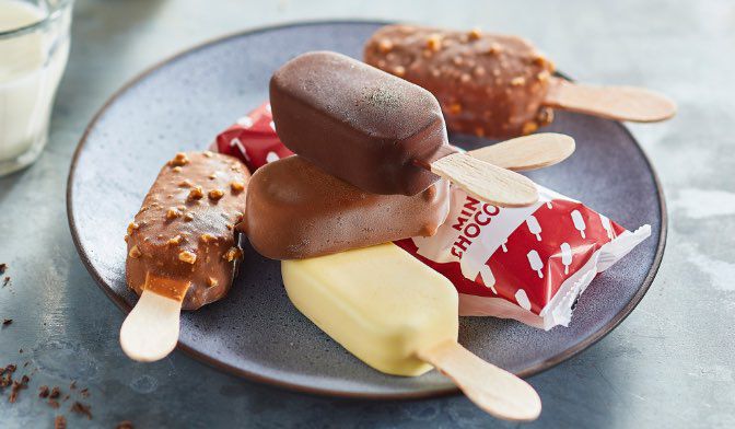 8 mini-bâtonnets vanille et chocolat